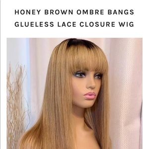 Honey Blonde Human Hair Glueless Wig